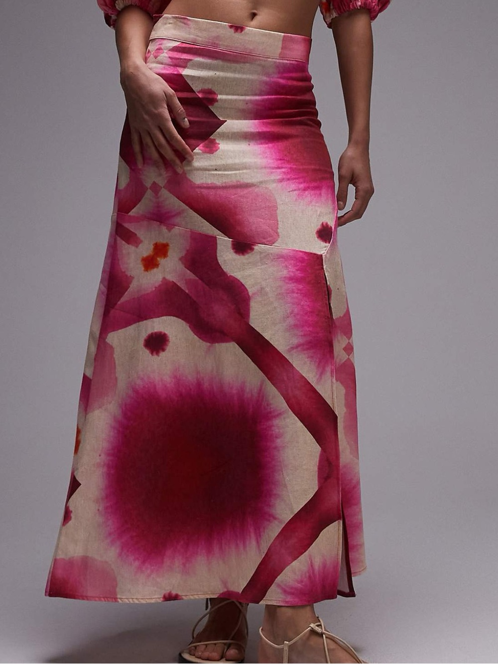 LAAGAM rose maxi skirt in pink